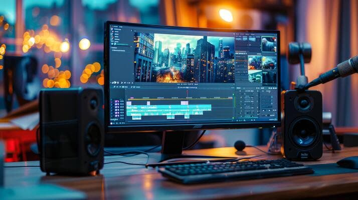 Student with headphones