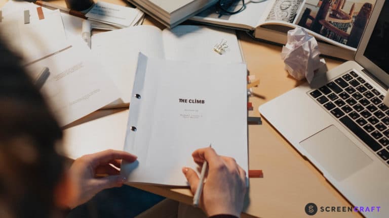 Student with equipment